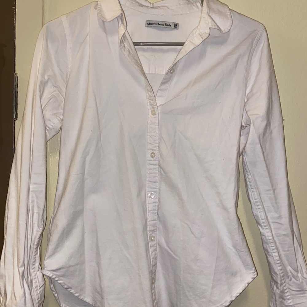Abercrombie & Fitch White Button-Down Shirt Women’s Size XS